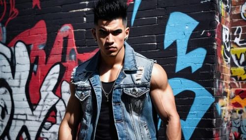 pompadoured,pompadours,rockabilly style,rockabilly,denim background,greaser,saade,pompadour,vest,draven,alleys,alleyways,dungarees,jeans background,trespassing,kenshiro,quiff,garson,vests,harket,Conceptual Art,Daily,Daily 05