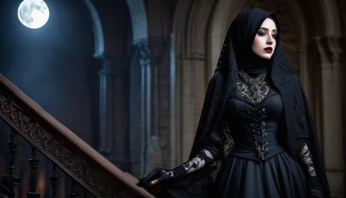 gothic dress,gothic woman,gothic style,gothic portrait,gothic,dark gothic mood,victoriana,abaya,dhampir,victorian style,dress walk black,goth woman,victorian lady,isoline,bewitching,malefic,vampire woman,vampire lady,darkling,dark angel,Art,Artistic Painting,Artistic Painting 36