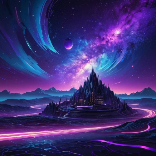 purple wallpaper,beautiful wallpaper,unicorn background,full hd wallpaper,fantasy landscape,fantasy picture,purple landscape,samsung wallpaper,hd wallpaper,cartoon video game background,free background,3d background,fantasia,3d fantasy,magical,wonderlands,digital background,fantasy world,art background,fantasy city,Illustration,Retro,Retro 11