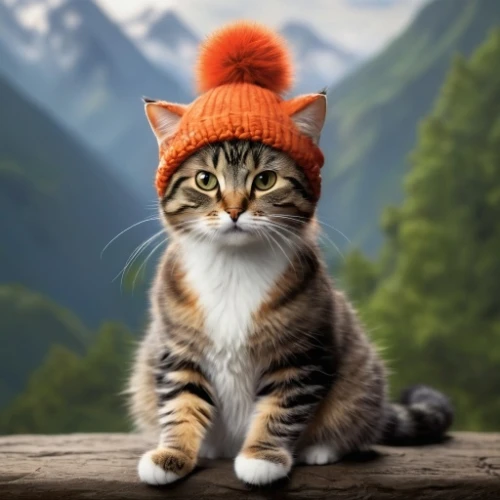 kitten hat,cute cat,orange tabby cat,orange tabby,cat image,cat european,garrison,beanie,knit hat,winter hat,tuque,toque,katchen,tiger cat,katzen,cartoon cat,cat sparrow,funny cat,animals play dress-up,touques