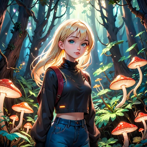 panther mushroom,forest mushrooms,forest mushroom,clitocybe,mushroom landscape,inocybe,fairy forest,hygrocybe,samus,metroid,fionna,forest floor,yachi,forest clover,eilonwy,mushrooms,in the forest,minako,cantharellus,fireflies,Anime,Anime,Cartoon