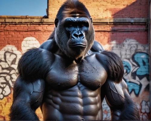 silverback,gorilla,grodd,silverbacks,gorilla soldier,rilla,haramirez,ape,shabani,apeman,bodybuilding,molossus,gorillas,wulk,brute,heracles,primate,wightman,borneman,proteoglycan,Art,Artistic Painting,Artistic Painting 48