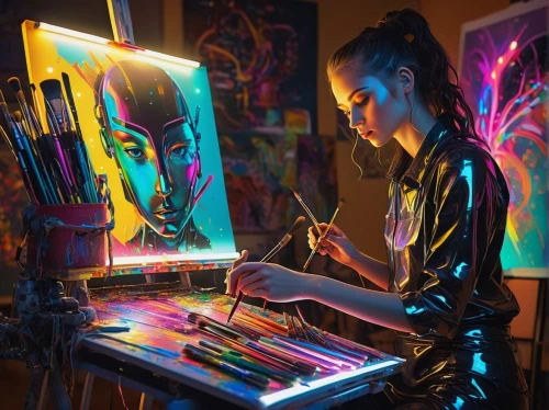 neon body painting,welin,painting technique,glow in the dark paint,3d art,glass painting,girl at the computer,nielly,drawing with light,artista,art painting,computer art,meticulous painting,fabric painting,light of art,artist,painter,light paint,street artist,cyberarts,Conceptual Art,Daily,Daily 15