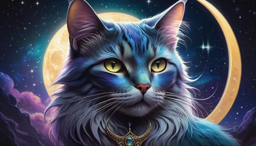 starclan,moonan,jayfeather,bluestar,luna,bastet,cat vector,kittani,cat on a blue background,felino,maincoon,thunderclan,capricorn kitz,zodiac sign libra,cathala,fireheart,sirius,moonchild,morgana,ravenpaw,Conceptual Art,Fantasy,Fantasy 03