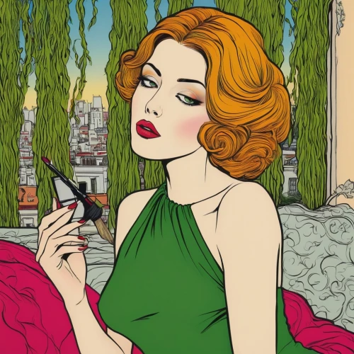 whitmore,art deco woman,guillemin,gangloff,rahne,chastain,vintage illustration,rosalyn,woman holding a smartphone,vermouth,pop art style,pixton,satine,guenter,palmiotti,yasumasa,cool pop art,blumstein,retro 1950's clip art,popart,Illustration,Vector,Vector 14