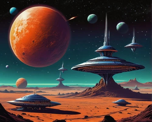 barsoom,alien planet,futuristic landscape,homeworlds,red planet,alien world,planet mars,extrasolar,interplanetary,bonestell,martians,cydonia,moonbase,ringworld,homeworld,scifi,planetary,deltha,gallifrey,uncredited,Conceptual Art,Sci-Fi,Sci-Fi 20