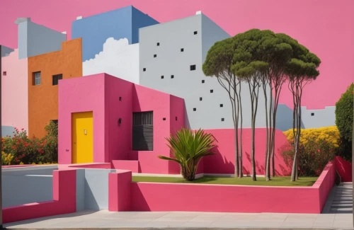 mahdavi,sottsass,pink squares,corbu,colori,colorful facade,depero,pink city,mvrdv,cubic house,urban design,magenta,barrault,jardins,fresnaye,colorful city,suburbanized,giardini,colorama,cube house,Photography,General,Realistic