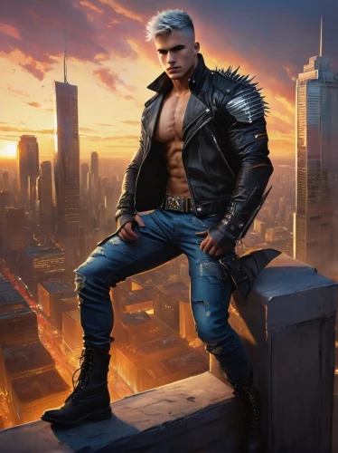 markus,vergil,dmc,kaidan,mengsk,logan,nikolais,hauer,blazkowicz,melikov,raikov,renegade,akki,thala,dusk background,hotkowski,ryurikov,geralt,mercenary,mankatha,Illustration,Realistic Fantasy,Realistic Fantasy 16