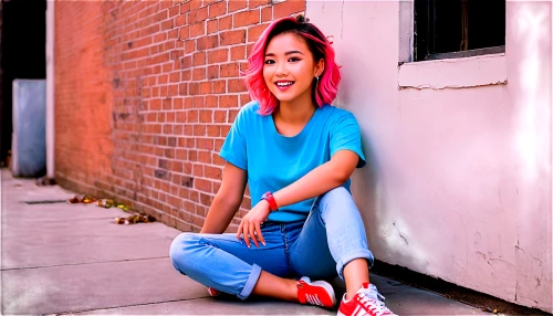 chachi,azn,bandana background,esna,marzia,asian girl,jeans background,asian woman,lilyana,asia girl,bandana,natashquan,lydians,pinklao,red background,quyen,iha,denim background,chunma,girl in overalls,Conceptual Art,Daily,Daily 24