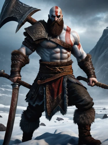 kratos,svarog,ullr,berserker,helgen,forsworn,barbarian,berzerker,vikingskipet,grog,nordheim,ragnvald,gudmundur,duergar,krondor,skald,baraka,hjorth,hrothgar,githyanki,Illustration,Realistic Fantasy,Realistic Fantasy 31