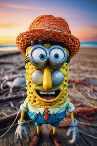 minion,spongebob,hillenburg,spongelike,dancing dave minion,beach background,squarepants,sponged,spongy,spongers,spong,dori,sponson,sponge,sponsons,renderman,head stuck in the sand,beachgoer,beach toy,sandrart,Illustration,Paper based,Paper Based 07