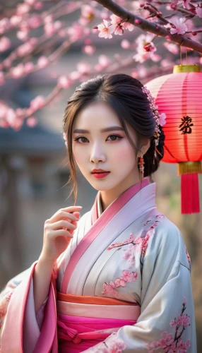 hanfu,hanbok,japanese sakura background,sanxia,geisha girl,geisha,diaochan,oriental princess,chuseok,korean culture,oriental girl,plum blossoms,the plum flower,goryeo,daiyu,maiko,plum blossom,oriental painting,japanese floral background,sakura background,Photography,General,Natural