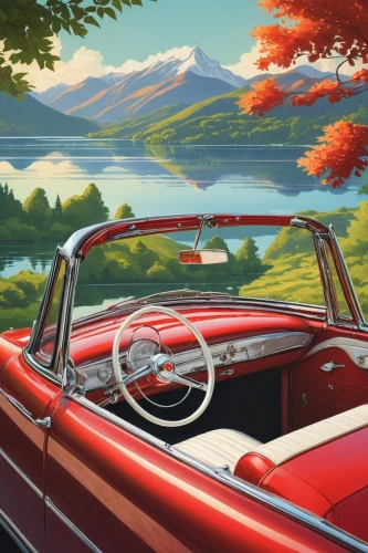 3d car wallpaper,car wallpapers,retro car,red vintage car,vintage wallpaper,mercedes benz 220 cabriolet,convertibles,landscape background,retro automobile,japan landscape,retro background,landscape red,ghibli,auto detail,vintage car,retro vehicle,cartoon video game background,converium,amphicar,car drawing,Conceptual Art,Daily,Daily 08