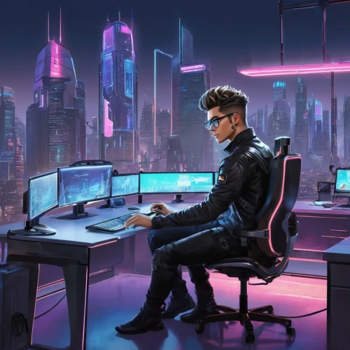 cyberpunk,cybertown,cybersquatters,man with a computer,night administrator,cyberworld,cyberpunks,computerologist,cyberport,cyber,cyberpatrol,cybercity,cyberscene,cybercafes,neon human resources,cyberia,cyberian,cybersurfing,cybertrader,cybersurfers,Unique,Design,Character Design