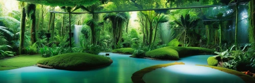 aquatic plants,moss landscape,alien world,green forest,swamps,rainforests,underwater landscape,rainforest,underwater oasis,rain forest,biomes,green waterfall,amazonia,shaoming,cartoon video game background,3d background,mushroom landscape,tropical forest,fairy forest,green trees with water,Photography,General,Realistic