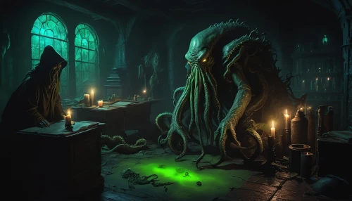 cthulhu,vecna,lovecraftian,prospal,illithid,hastur,eldritch,hastula,lovecraft,haunted cathedral,tentorium,visitors,morgul,harbingers,odditorium,hall of the fallen,magorium,necrom,nidularium,carcosa,Conceptual Art,Oil color,Oil Color 21