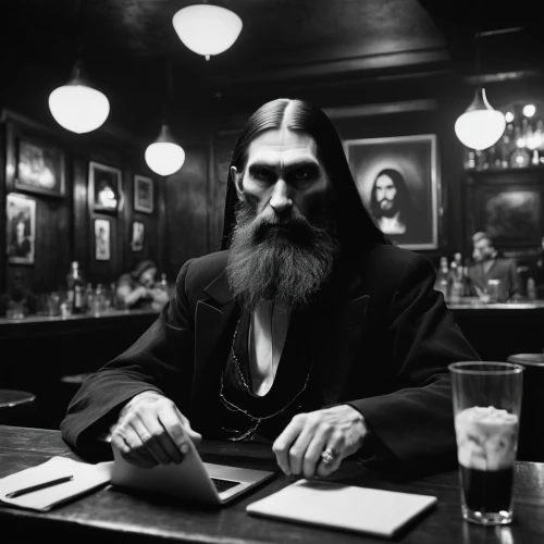 rasputin,grinderman,barfly,berberian,tolstoyan,naoroji,karamazov,chasidic,qatada,athonite,mckittrick,tolstoi,rubashkin,tenenbaums,man with a computer,moondog,ginsberg,filaret,mendeleev,zarathos,Photography,Black and white photography,Black and White Photography 11