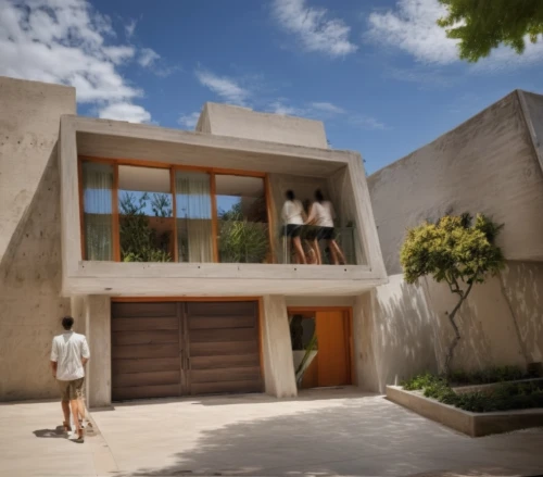 dunes house,fresnaye,habitaciones,modern house,residencia,stucco frame,stucco wall,vivienda,3d rendering,two story house,casita,cubic house,casitas,residencial,concrete ceiling,habitat 67,mid century house,cantilevers,arcosanti,residential house,Photography,General,Realistic