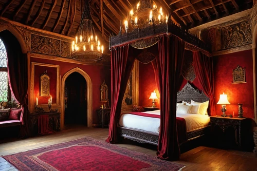 ornate room,bedchamber,victorian room,wade rooms,four poster,dinefwr,inglenook,royal interior,highclere castle,charlecote,great room,elizabethan manor house,rufford,anantara,hotel de cluny,wightwick,kentwell,sleeping room,danish room,cholmondeley,Illustration,Realistic Fantasy,Realistic Fantasy 33