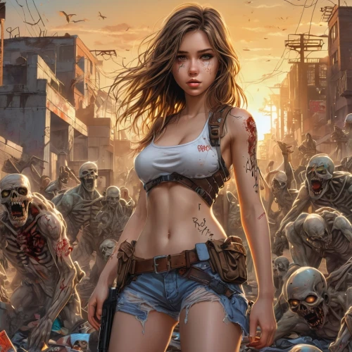 donsky,postapocalyptic,post apocalyptic,lara,game illustration,wasteland,wastelands,girl with gun,game art,sci fiction illustration,warworld,fantasy art,full hd wallpaper,fallout,world digital painting,croft,daikatana,yorac,zombie,girl with a gun,Conceptual Art,Graffiti Art,Graffiti Art 09