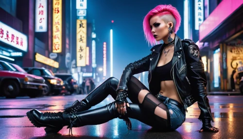 cyberpunk,domino,vi,punk,femme fatale,neon arrows,jinx,cyberdog,cyberpunks,motoko,xiii,noir,polara,neo,neon sign,neon,poison,decade,zenonas,neon light,Conceptual Art,Sci-Fi,Sci-Fi 19