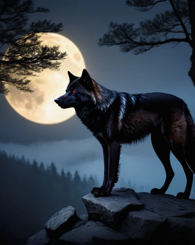 howling wolf,blackwolf,european wolf,loup,wolfen,wolfsangel,howl,constellation wolf,wolens,full moon,werewolve,wolfsschanze,gray wolf,wolf,lycanthropy,wolffian,lycanthrope,aleu,werewolf,werwolf,Illustration,Japanese style,Japanese Style 12