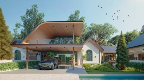 3d rendering,modern house,mid century house,pool house,folding roof,roof landscape,sketchup,cubic house,residential house,render,smart house,timber house,carport,ecovillages,forest house,smart home,dunes house,renderings,modern architecture,revit,Photography,General,Natural