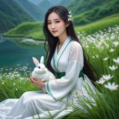 qiong,hanqiong,lilly of the valley,lilies of the valley,xiuqiong,jianyin,kunqu,ao dai,huayi,jasmine blossom,lily of the field,zhui,white blossom,hanfu,jingyi,bingqian,lily of the valley,a beautiful jasmine,jingqian,jinling,Conceptual Art,Fantasy,Fantasy 03