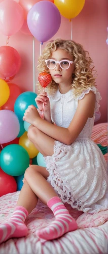 little girl with balloons,pink balloons,relaxed young girl,girl with cereal bowl,doll kitchen,candyland,children's background,little girl in pink dress,pink glasses,dressup,tea party,blonde girl with christmas gift,premenstrual,colorful balloons,ballooned,girl in bed,derivable,petrina,hypomania,kids party,Photography,Documentary Photography,Documentary Photography 18