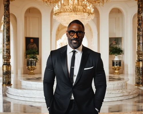 a black man on a suit,rhymefest,gigaba,black businessman,rkelly,diddy,iyanya,tribbett,african businessman,adjetey,kagame,tailored,classe,debonair,claridge,hardison,ceo,black professional,aristocratic,sophisticated,Illustration,Abstract Fantasy,Abstract Fantasy 12