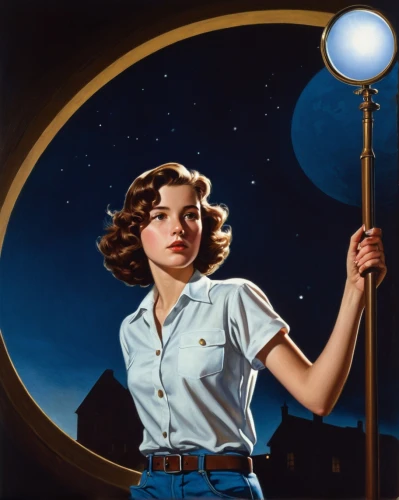 astronomer,lunar prospector,moonlighting,telescoping,mercury,radebaugh,moon phase,astronomers,telescope,moonwatch,lumenick,atomic age,tretchikoff,tombaugh,retro lamp,dobsonian,astronomy,astrophysicist,incandescent lamp,dymaxion,Conceptual Art,Sci-Fi,Sci-Fi 16