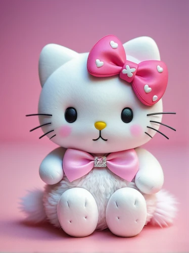 doll cat,hello kitty,cute cartoon character,cute cat,cute cartoon image,pink cat,3d teddy,cute pretty,cat kawaii,plush toy,pink bow,kittu,chatton,cute animal,cute baby,mignonne,soft toys,plush figure,sweety,cuddly toy,Illustration,Paper based,Paper Based 29