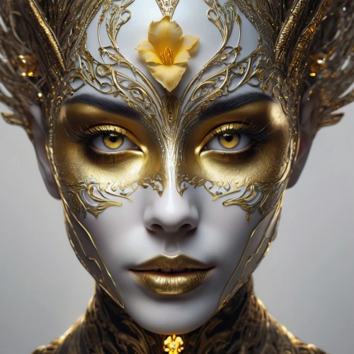 golden mask,gold mask,golden crown,gold crown,gold filigree,gold leaf,gold paint stroke,gold foil crown,golden eyes,venetian mask,foil and gold,gilded,gold foil mermaid,masquerade,amidala,fantasy portrait,gold deer,gold foil art,gold jewelry,aurum,Conceptual Art,Fantasy,Fantasy 11