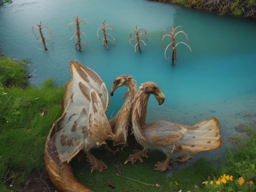 pelicans,dolphins in water,plesiosaurs,water fowl,quetzalcoatlus,kupala,pterosaurs,rhamphorhynchus,ornithopods,hare of patagonia,ornithocheirus,patos,water birds,markhor,kingfishers,seahorses,dauphins,koi pond,acid lake,ornithomimus,Photography,General,Fantasy
