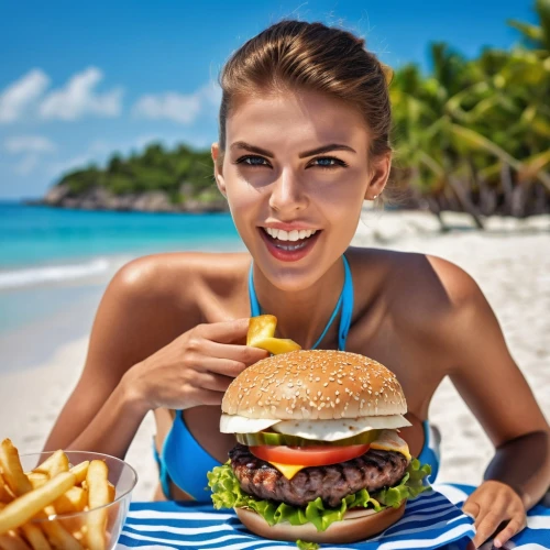 summer foods,beach restaurant,burger and chips,restaurants online,row burger with fries,sea foods,grilled food,advertising campaigns,healthy menu,diet icon,alimentation,summer clip art,beach background,food photography,liposuction,cheese burger,cheeseburger,mediterranean diet,hamburgers,mcdonaldization,Photography,General,Realistic