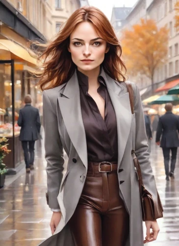 woman walking,parisienne,businesswoman,woman in menswear,business woman,parisian,spy visual,menswear for women,maxmara,women fashion,sprint woman,business girl,roitfeld,spy,paris shops,bussiness woman,femme fatale,black coat,overcoat,stock exchange broker,Digital Art,Watercolor