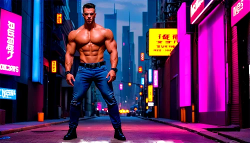 jcvd,cyberpunk,kaidan,hauer,derivable,frankmusik,neon body painting,man in pink,kenshiro,contra,neon human resources,sydal,neon,neuromancer,world digital painting,3d man,daikatana,hypermasculine,neon light,gachi,Conceptual Art,Sci-Fi,Sci-Fi 26