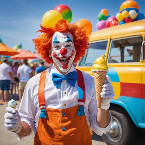 klowns,pagliacci,horror clown,scary clown,paletas,creepy clown,it,ice cream van,klown,ice cream cart,annual fair,clown,juggalos,car hop,mcdonaldization,marketwatch,circus show,halloween travel trailer,clowned,circus tent,Illustration,Retro,Retro 02