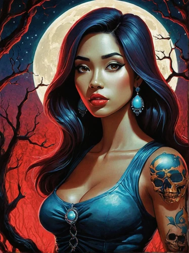 vampire woman,vampire lady,vampyre,vampira,catrina calavera,catrina,vampyres,la calavera catrina,vampirella,liliana,leota,halloween poster,persephone,la catrina,samhain,viveros,bruja,nightshade,lilith,moonsorrow,Illustration,Abstract Fantasy,Abstract Fantasy 19