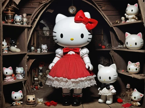 doll cat,hello kitty,sanrio,white cat,doll house,doll kitchen,eloise,dollfus,porcelain dolls,porcelaine,kiki,woolfe,kitta,butterfly dolls,kitti,darci,lucky cat,christmas dolls,atoki,collectible doll,Illustration,Black and White,Black and White 25