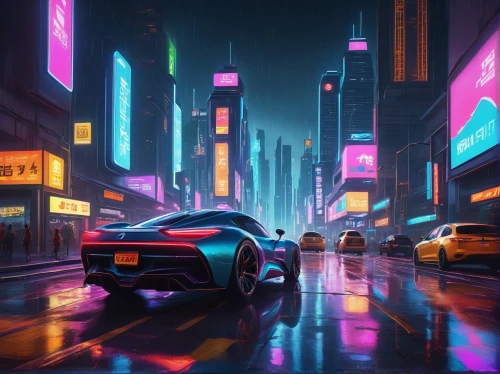 camaros,lamborghini urus,futuristic,brum,neon arrows,3d car wallpaper,polara,nsx,camaro,supra,car wallpapers,corvette,camero,bladerunner,futuristic landscape,neon,autopia,80's design,cyberpunk,audi r8,Illustration,Retro,Retro 10