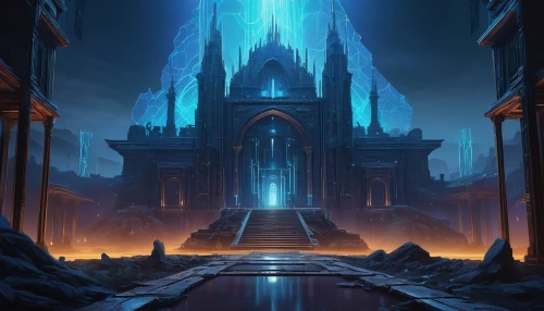 hall of the fallen,neverwinter,icewind,portal,haunted cathedral,theed,ice castle,bioshock,undercity,erebor,imperialis,praetorium,labyrinthian,citadels,tirith,magisterium,eisenhardt,cathedral,kharkh,highborn,Conceptual Art,Oil color,Oil Color 16