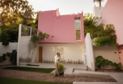 mahdavi,pink squares,pink city,fresnaye,casitas,vivienda,riad,casita,dunes house,cubic house,showhouse,pink grass,masseria,corbu,pink cat,majorelle,arquitectonica,patios,dreamhouse,woman house,Photography,General,Realistic