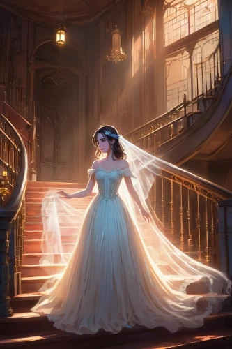 cendrillon,the bride,wedding dress train,cinderella,wedding gown,maxon,bridal dress,wedding dress,bridal gown,celestina,elopement,bridal,white rose snow queen,bride,tiana,bride groom,sposa,wedding dresses,melian,ballgown,Illustration,Japanese style,Japanese Style 03