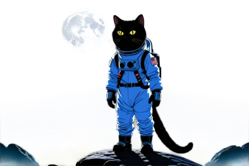 spacesuit,cat on a blue background,moonstuck,moonan,space suit,nightstar,bluestar,lunar,starclan,moonshadow,moonwalked,neptunian,astronautic,firecat,halloween cat,cat vector,kittinger,scourge,ratri,taikonaut,Illustration,Vector,Vector 19