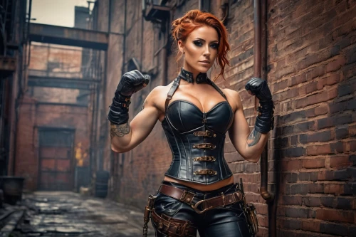 romanoff,bloodrayne,steampunk,leathery,huntress,leathers,brigette,wynonna,leather texture,arkham,aveline,liora,black widow,shadowrun,female warrior,brakewoman,madelyne,alley cat,epica,femme fatale,Conceptual Art,Oil color,Oil Color 10