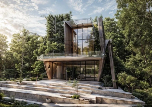 forest house,timber house,house in the forest,3d rendering,modern house,landscape design sydney,cubic house,landscape designers sydney,dunes house,snohetta,modern architecture,garden design sydney,renderings,revit,treehouses,tree house,tree house hotel,wooden house,render,house in mountains,Architecture,General,Modern,None