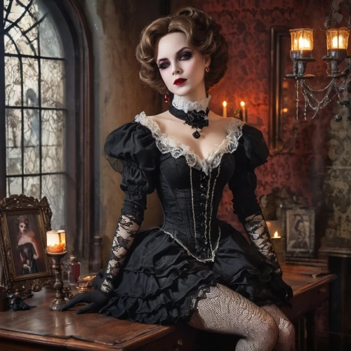 victoriana,gothic portrait,victorian style,gothic dress,gothic woman,victorian lady,headmistress,corsetry,gothic style,bedelia,knightley,countess,victorian,bewitching,the victorian era,quirine,corseted,narcissa,gothic,corsets,Illustration,Japanese style,Japanese Style 19