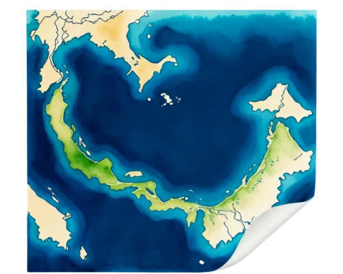 bathymetry,thermohaline,paleoclimate,supercontinent,beringia,seamounts,relief map,perlin,polynya,robinson projection,minor outlying islands,bathymetric,malpelo,atolls,southern ocean,chicxulub,supercontinents,gyres,oceania,polynesia,Illustration,Japanese style,Japanese Style 18