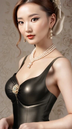 cheongsam,yifei,yingjie,dressup,jeweller,daqian,pearl necklace,dress doll,asian woman,derivable,hara,wanzhou,yongjia,jingqian,xiaofei,female model,female doll,xueying,yongqiu,xuebing